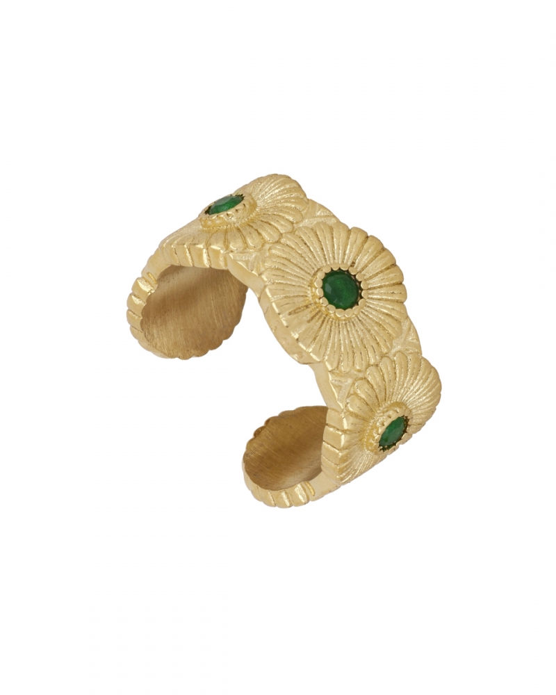 Anillo Green Flower