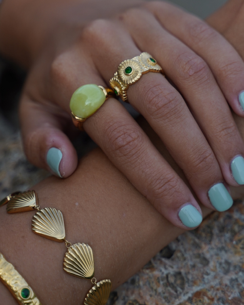 Anillo Green Flower