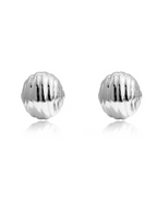 Pendientes Botón Silver