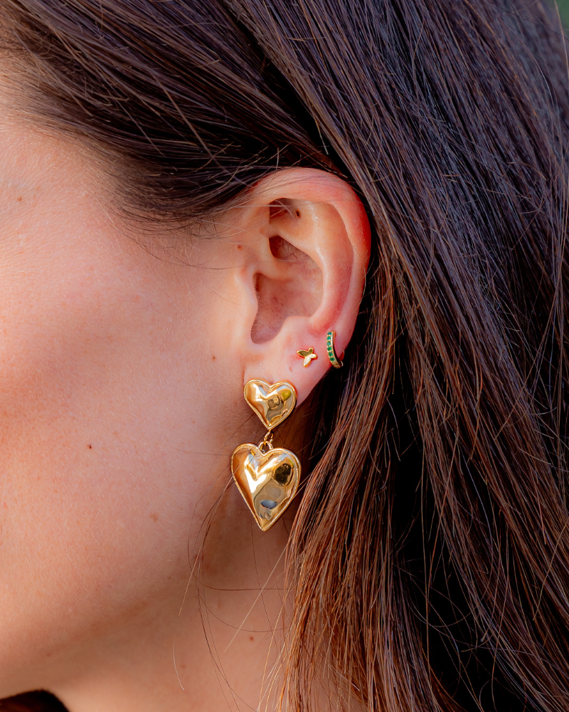 Pendientes Corazón Double