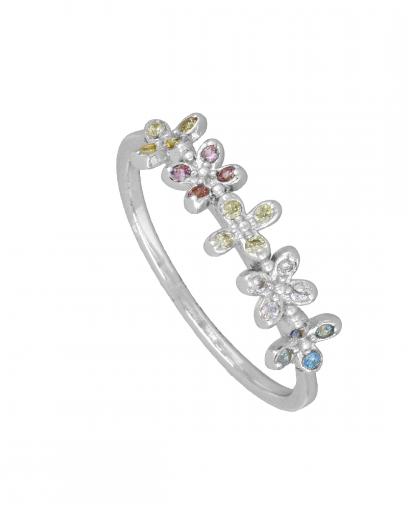 Anillo Summer flowers Silver