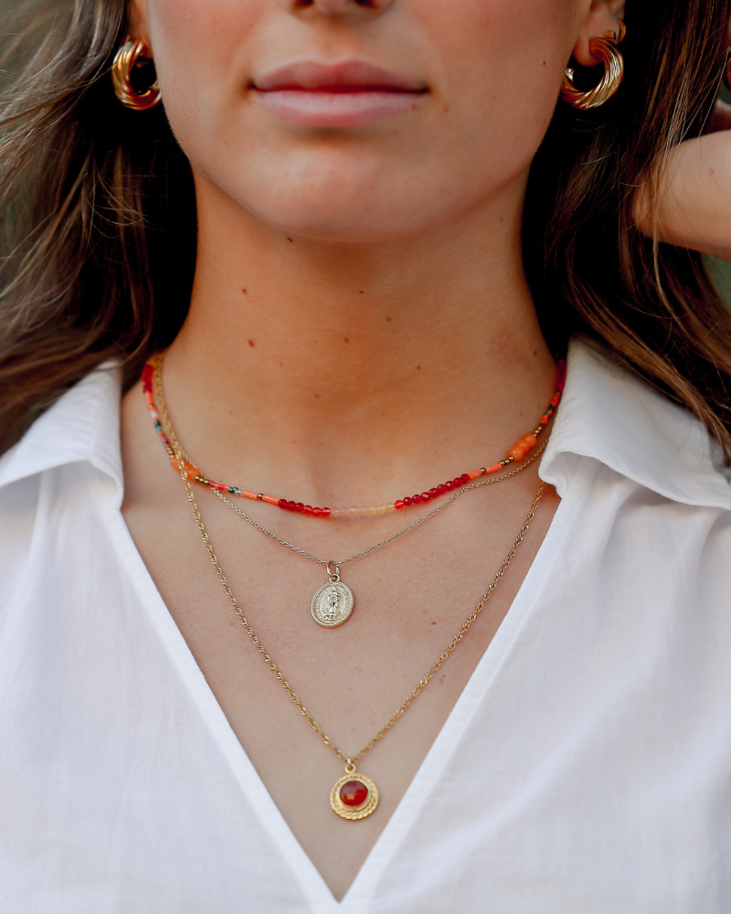 Collar Virgen de Guadalupe Acero
