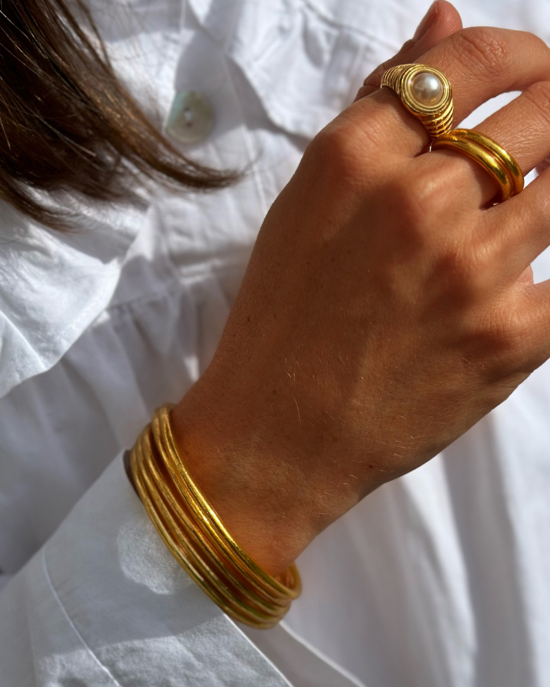 Pulseras Pan de Oro finas