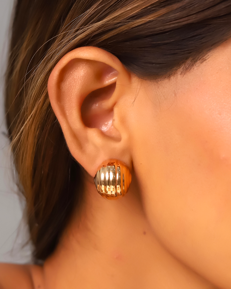Pendientes Botón Silver
