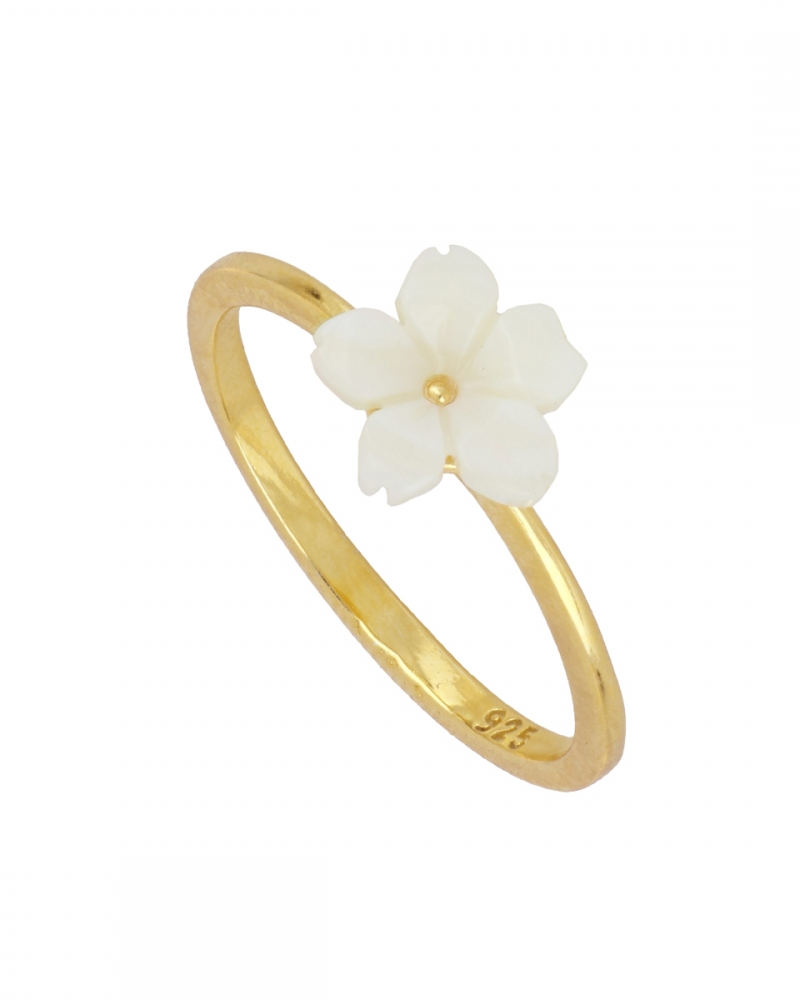 Anillo Flor blanca