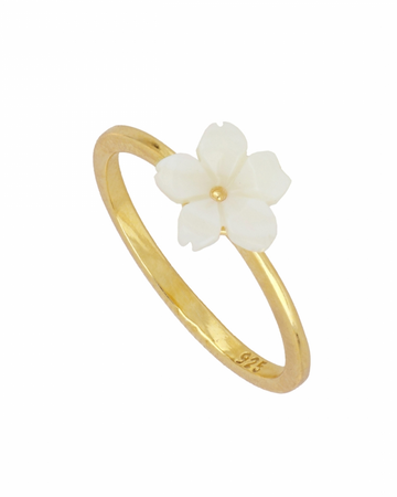 Anillo Flor blanca