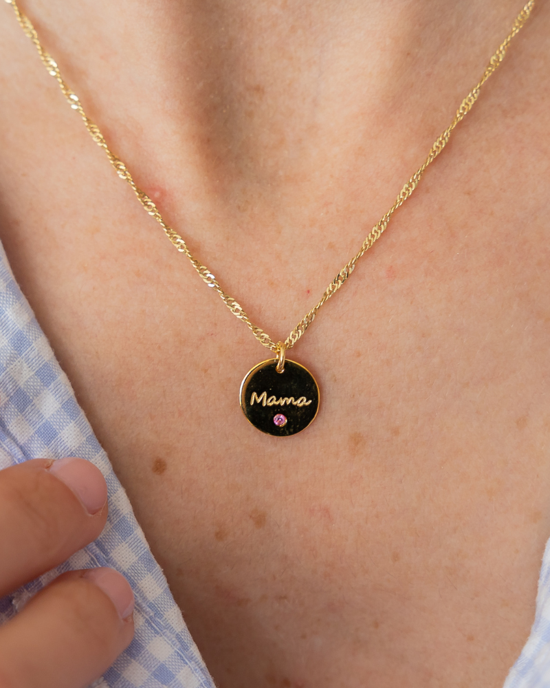 Collar Mother circonita fucsia