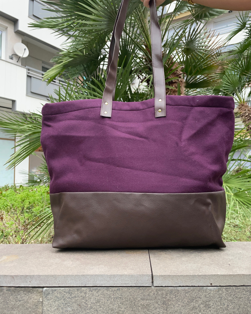 Bolso Shopping Bag Lana Morada