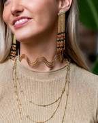 Pendientes Cascada doble mineral