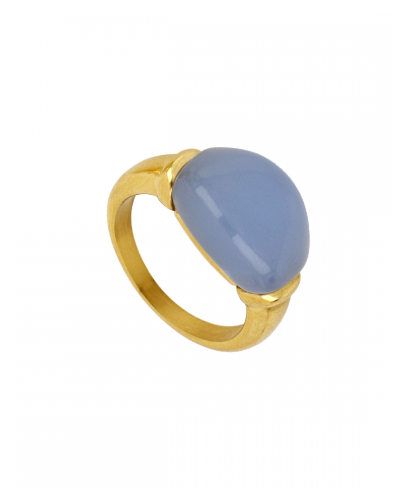 Big Blue Calcedonia Ring