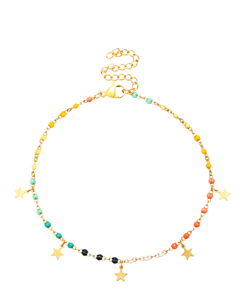 Tobillera Enamel Iris estrellitas Waterproof
