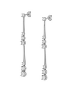 Pendientes Long tres circonitas Silver