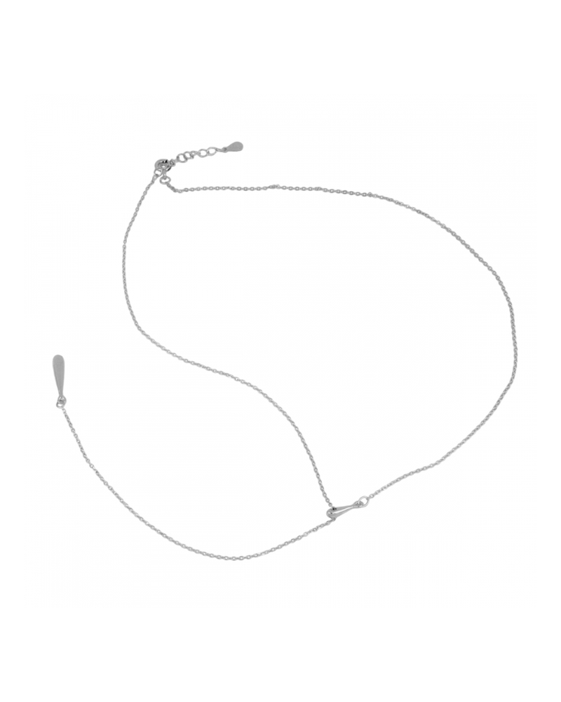 Collar Drop Slim Silver