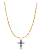 Colored Cross Necklace