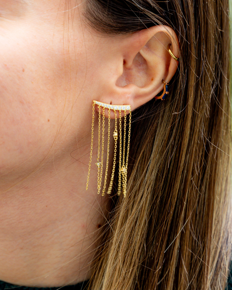 Pendientes Cortina Shine