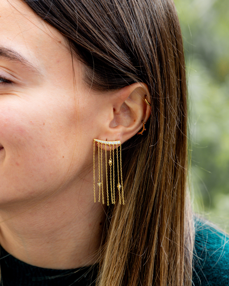 Pendientes Cortina Shine
