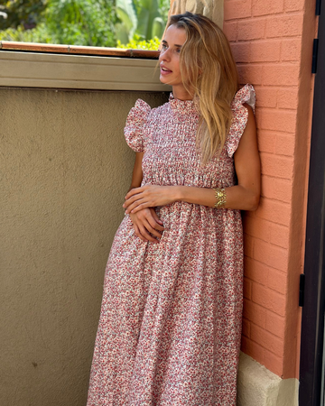 Vestido Red Flowers Long