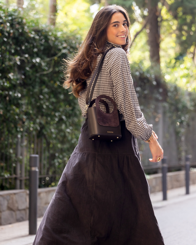 Bolso Lola ante marrón