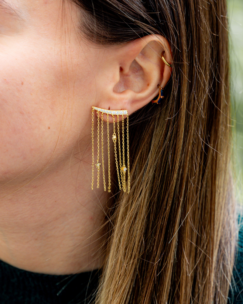 Pendientes Cortina Shine