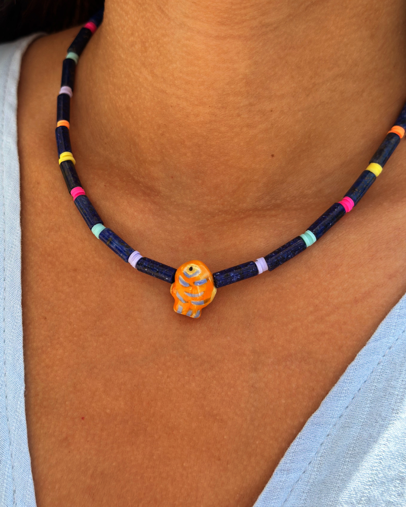 Orange Fish Necklace