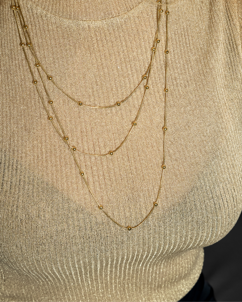 Simple triple necklace