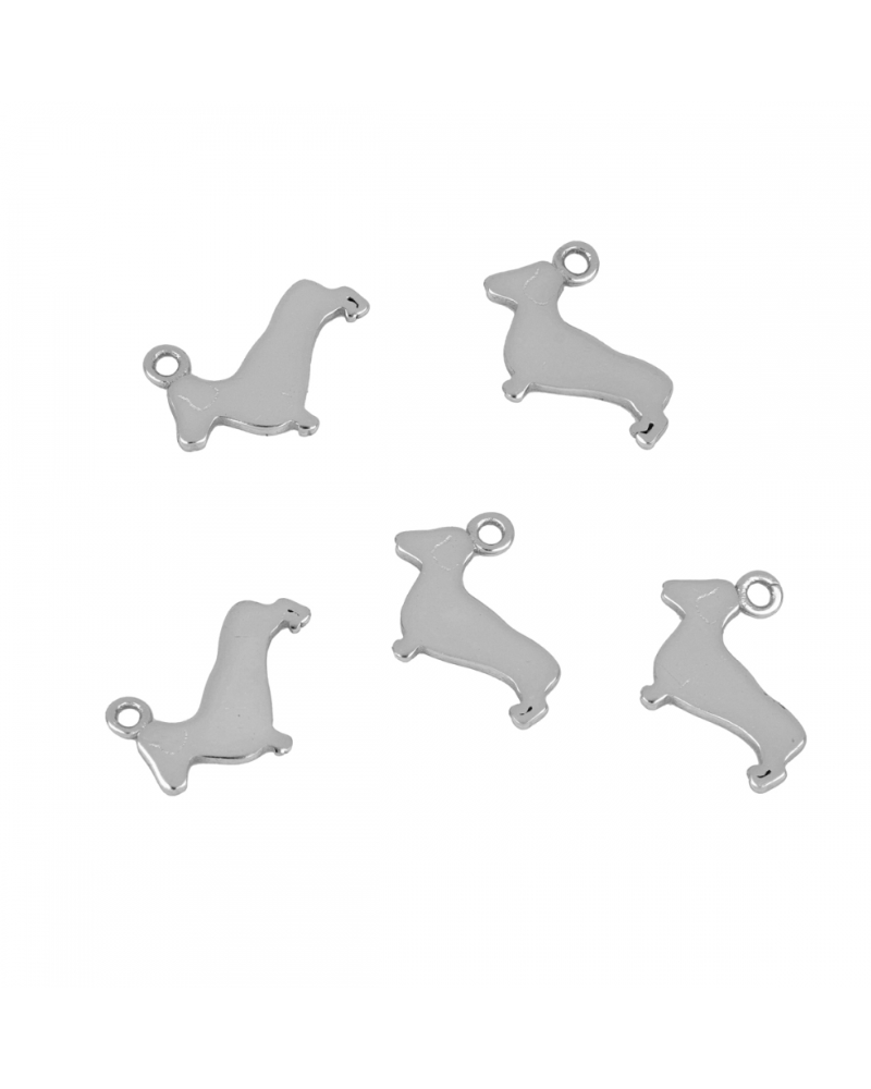Charm Teckel Silver