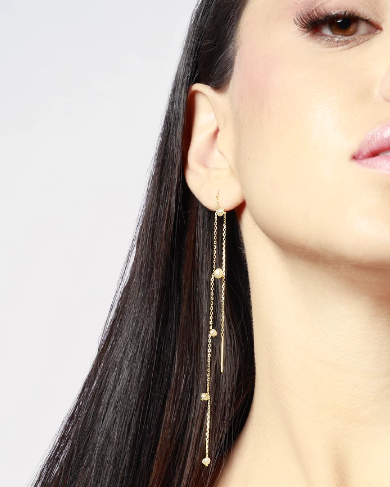 Pendientes Long Perlas