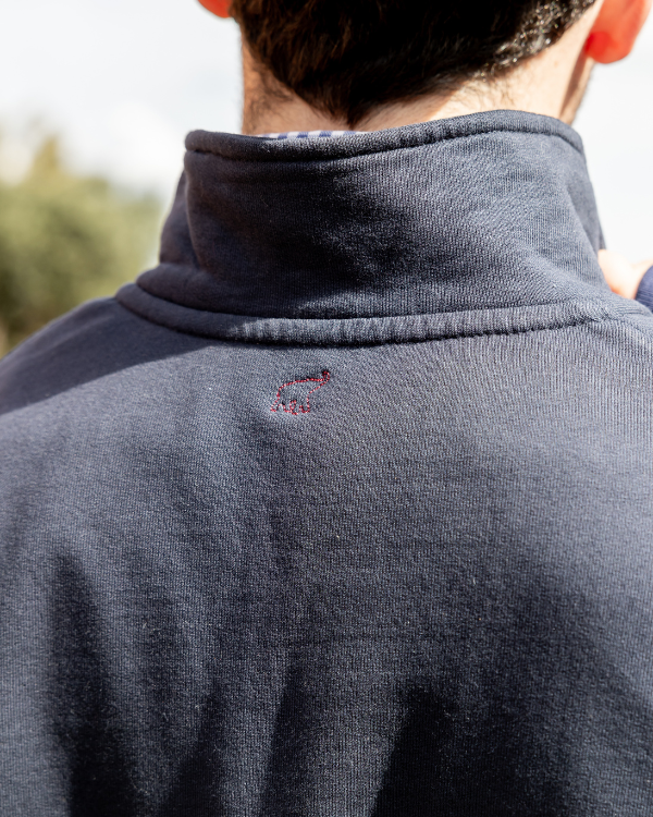 SUDADERA ZIP UNISEX PERSONALIZADA OSO MARINERO
