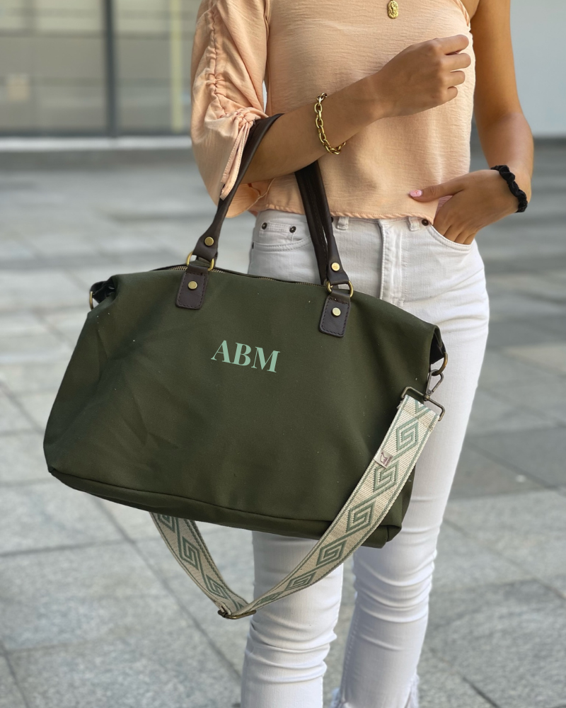 Bolso Loneta Kaki oscuro