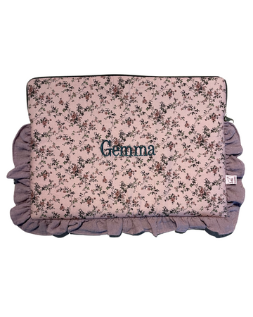 Personalized Purple Flowers Case with Gemma embroidery