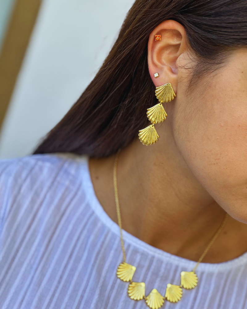 Pendientes 3 conchas
