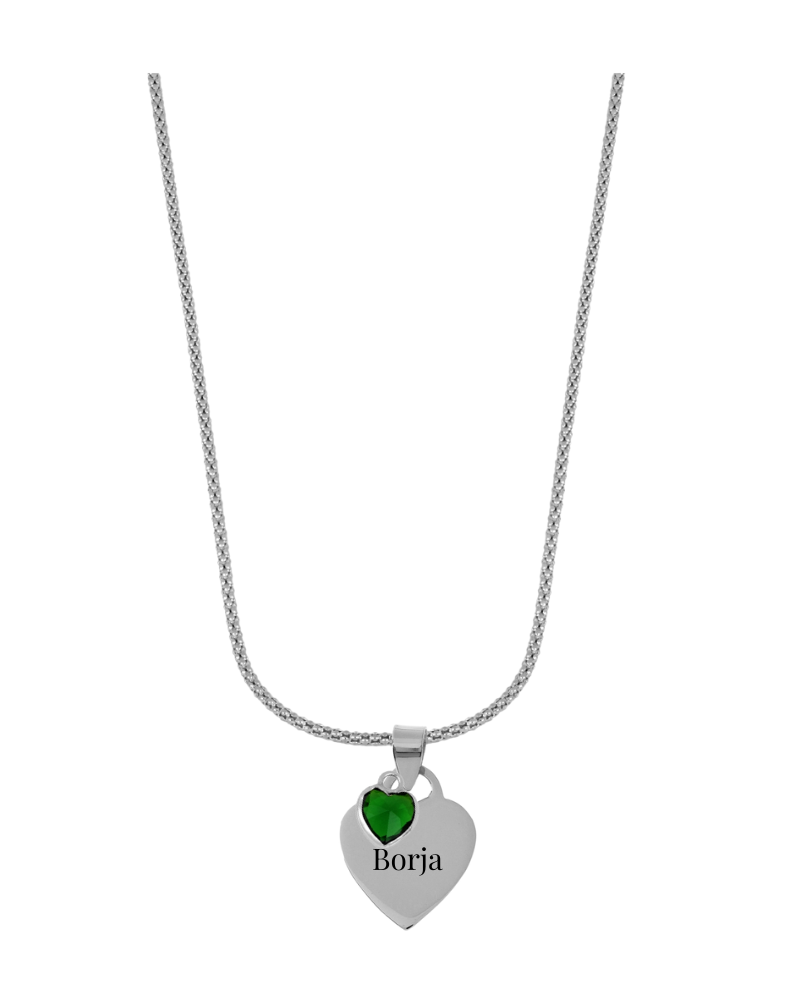 Collar Love Engraved Silver