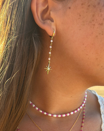 Star mineral earrings