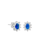 Pendientes Rosetón Zafiro