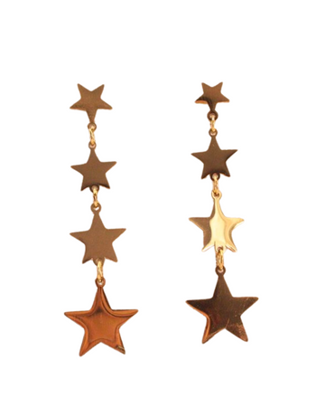 Steel star earrings