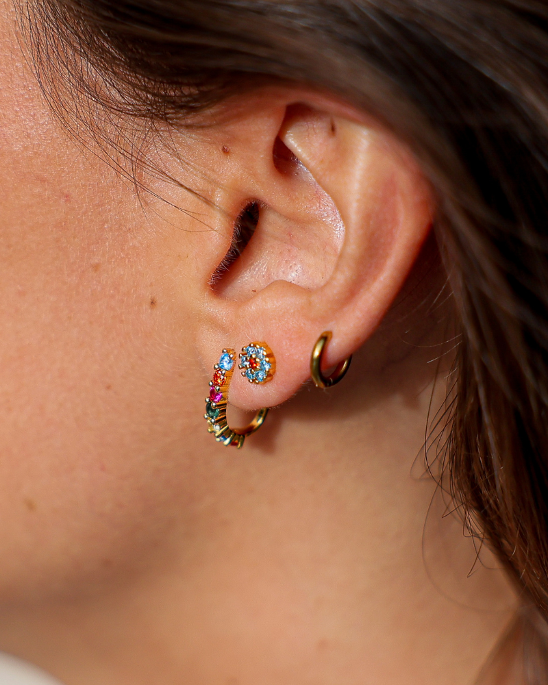 Pendientes gancho iris Silver