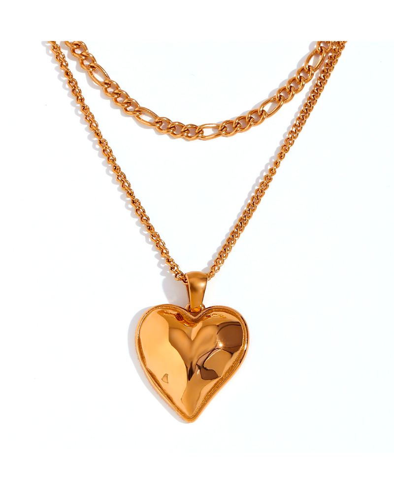 Necklace Double Heart