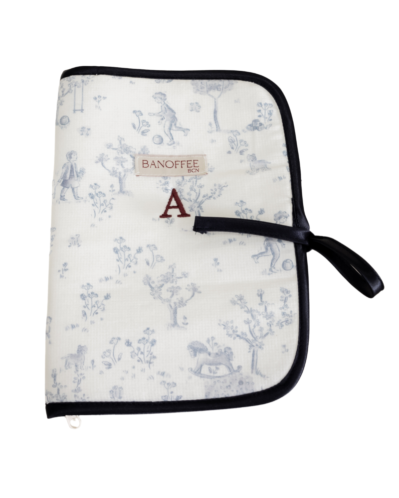 Estuche de maquillaje Baby Toile de Jouy azul