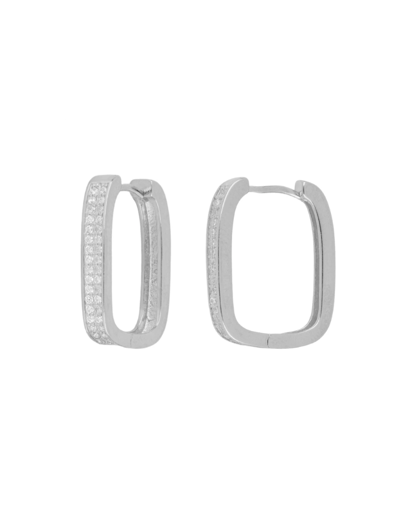 Pendientes hoops shine classic silver