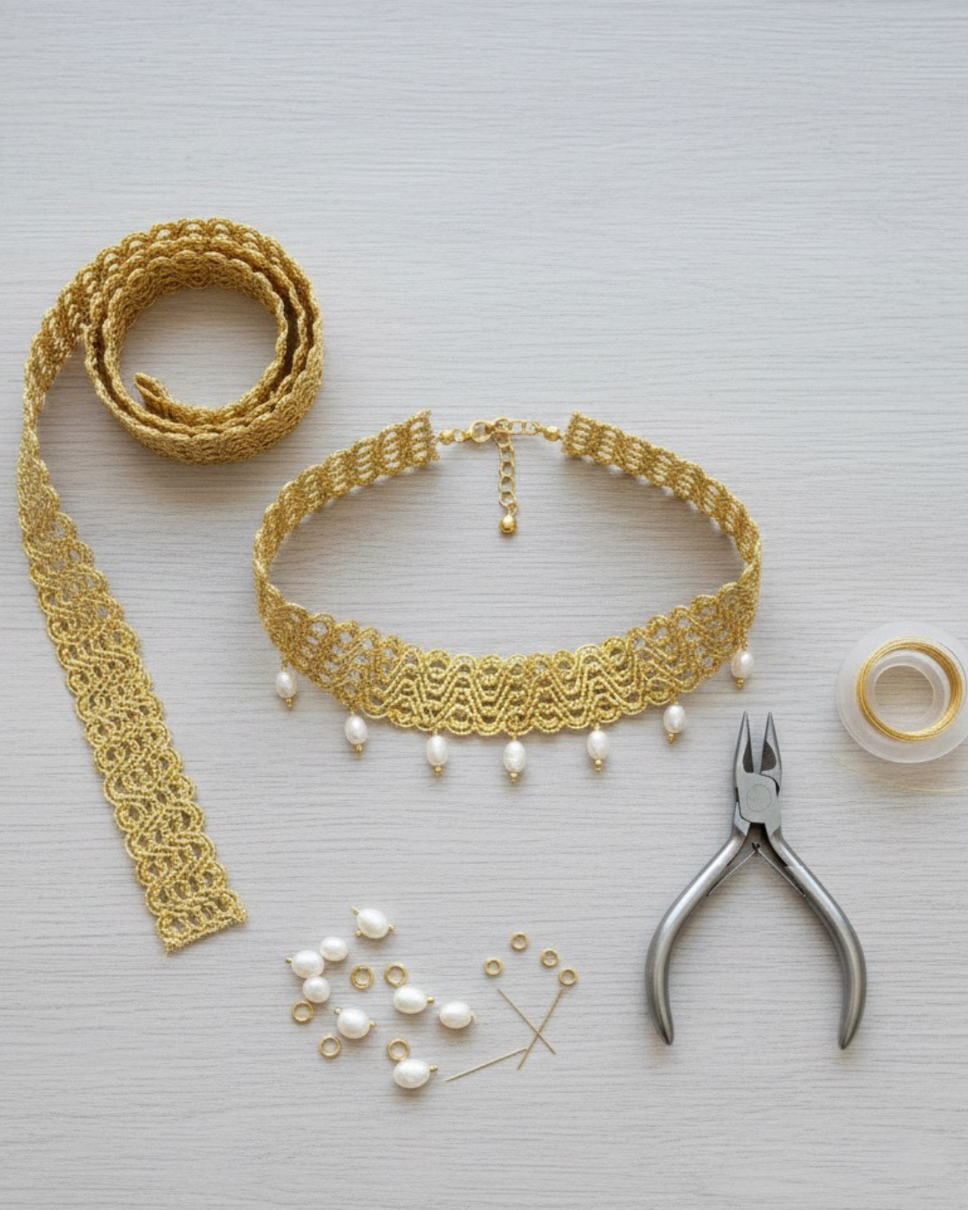 Taller: Chocker tejido con charms colgantes (martes 23/12/2025)