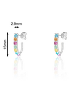 Pendientes gancho iris Silver