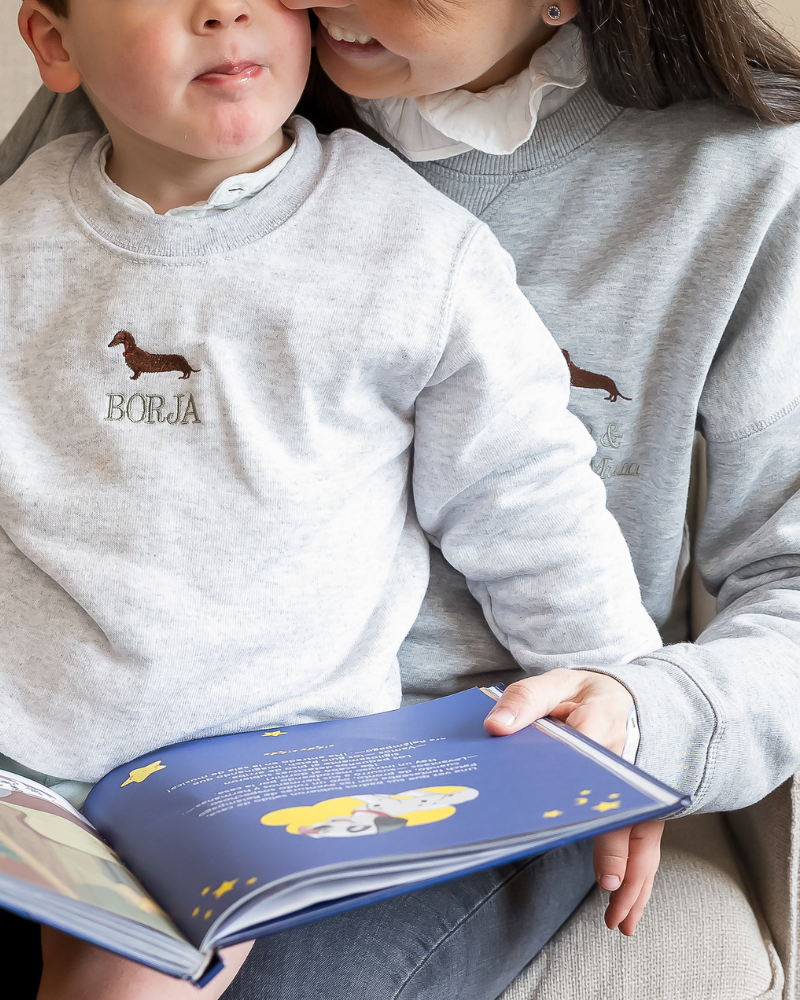 Pack Sudadera Dachshund personalizada mamá + niño