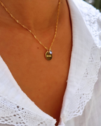 Mother Zirconia fuchsia necklace