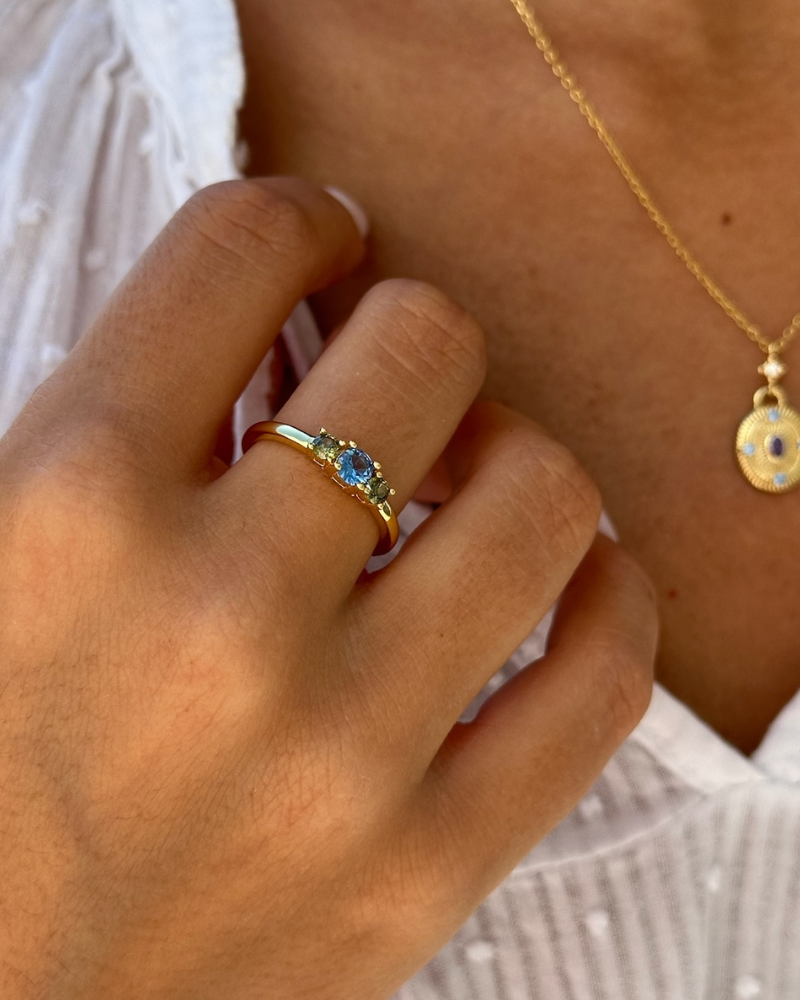 Anillo Triple Circonita