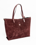 Bolso Shopping Bag ante granate