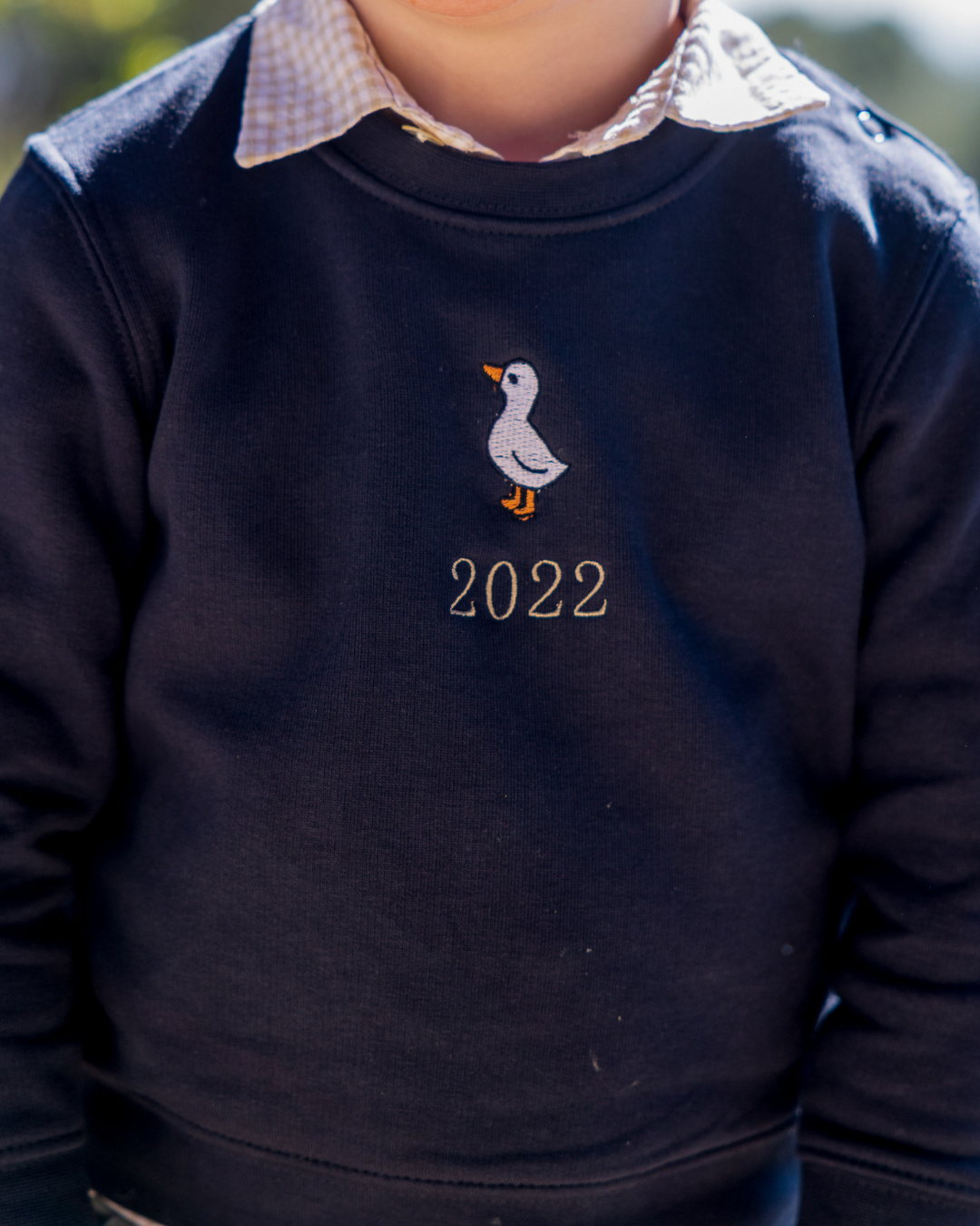 Sudadera personalizada mini pato azul marino