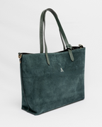 Bolso Shopping Bag ante verde botella