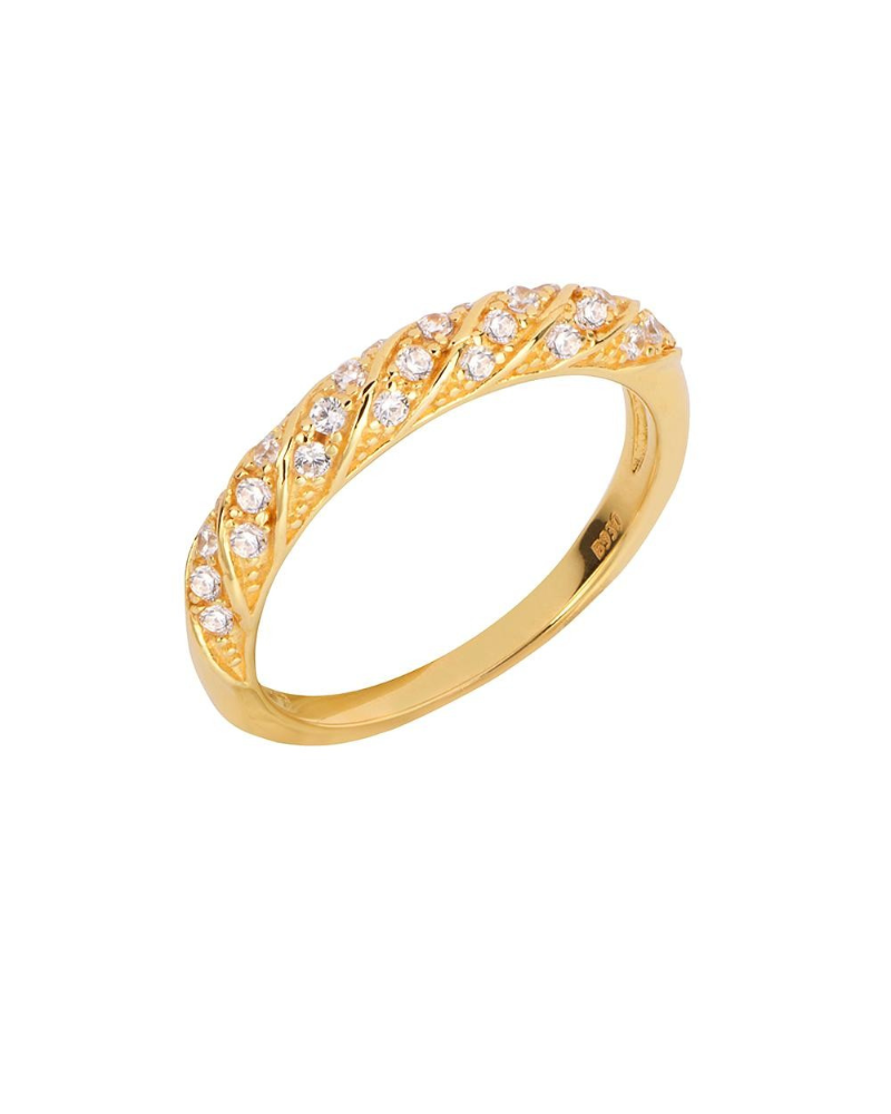 Anillo Trenzado circonitas