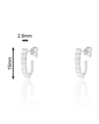 Pendientes gancho white Silver