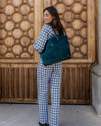 Bolso Shopping Bag ante verde botella